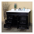 single small bathroom vanity with sink Bellaterra White Marble