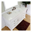 60 inch vanities with one sink Bellaterra White Marble