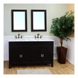 bathroom vanity 72 inch double sink Bellaterra White Marble