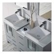 white double vanity with black hardware Blossom Modern