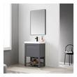 white vanity with black countertop Blossom Modern