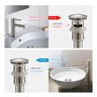 pop up for lavatory Blossom Home DÃ©cor, Bathroom, Bathroom Accessories Bathroom Sink Drains Brush Nickel