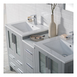 double sink bathroom vanity with storage tower Blossom Modern