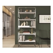 5 tier shelf Casabianca BOOKCASE Shelves and Bookcases Matte white,Chrome plated
