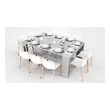 round marble dining table set Casabianca EXPANDABLE CONSOLE TABLE Dining Room Tables Light gray