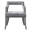 white upholstered accent chair Contemporary Design Furniture Dining Chairs Grey