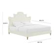 fabric bed design Contemporary Design Furniture Beds Cream