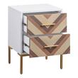 steel side table Contemporary Design Furniture Nightstands White