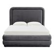 full size platform storage bed with headboard Contemporary Design Furniture Beds Dark Grey