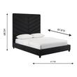 high bed frame queen with headboard Contemporary Design Furniture Beds Black