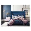 velvet bedroom Contemporary Design Furniture Beds Navy