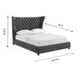grey velvet bed frame Contemporary Design Furniture Beds Grey