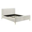 double platform bed with headboard Contemporary Design Furniture Beds Cream
