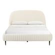 twin bed platform with headboard Contemporary Design Furniture Beds Cream