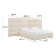 queen size upholstered platform bed Contemporary Design Furniture Beds Cream