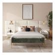 queen size upholstered platform bed Contemporary Design Furniture Beds Cream