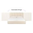 metal king bed frame platform Contemporary Design Furniture Beds Cream