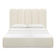 metal platform bed frame double Contemporary Design Furniture Beds Cream