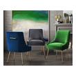 wing back accent chair Contemporary Design Furniture Dining Chairs Green