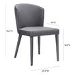 white velvet accent chair Contemporary Design Furniture Dining Chairs Grey