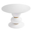 glass pedestal side table Contemporary Design Furniture Dining Tables White