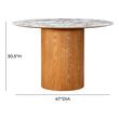 wood pedestal coffee table Contemporary Design Furniture Dining Tables Natural Ash,White Marble