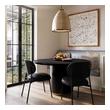 wood table with white chairs Contemporary Design Furniture Dining Chairs Black