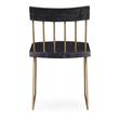 mid mod lounge chair Contemporary Design Furniture Dining Chairs Matte Black with Brush Brass