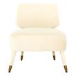 lounge chair with foot stool Contemporary Design Furniture Accent Chairs Cream