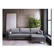 tufted leather sectional with chaise Contemporary Design Furniture Sectionals Grey