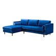 sectional sofa with round chaise Contemporary Design Furniture Sectionals Navy