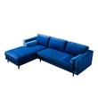 sectional sofa with round chaise Contemporary Design Furniture Sectionals Navy