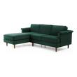 brown leather couch chaise Contemporary Design Furniture Sectionals Forest Green