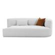 off white leather sectional Contemporary Design Furniture Loveseats Grey