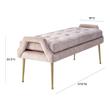 wood and upholstered accent chairs Contemporary Design Furniture Benches Ottomans and Benches Pink