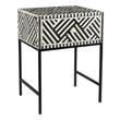 sofa side table design Contemporary Design Furniture Nightstands Accent Tables Black and White