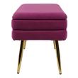 velvet and wood accent chair Contemporary Design Furniture Benches Plum