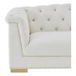 large white leather sectional Contemporary Design Furniture Loveseats Cream