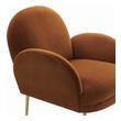 orange accent armchair Contemporary Design Furniture Accent Chairs Cognac