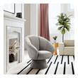 leather chair with arms Contemporary Design Furniture Accent Chairs Grey