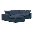 leather sectional grey Tov Furniture Sectionals Navy