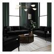 charcoal velvet armchair Tov Furniture Accent Chairs Black