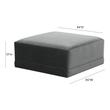 leather and fabric ottoman Tov Furniture Benches & Ottomans Charcoal