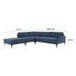 black sectional sofa with chaise Tov Furniture Sectionals Blue