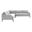 leather sofa modern design Tov Furniture Sectionals Grey