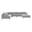 large leather sectional Tov Furniture Sectionals Grey