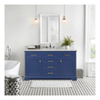 quartz top vanity unit Design Element Bathroom Vanity Blue Transitional