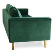 sectional sofa gray fabric Edloe Finch 3 Seater Sofa Sofas and Loveseat Fabric color: Emerald green velvet Contemporary