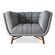 leather chaise lounge Edloe Finch Lounge Chair Chairs Fabric color: French grey Midcentury