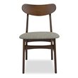 wooden dining table without chair Edloe Finch Dining Chair Dining Room Chairs Fabric color: Light grey  Midcentury